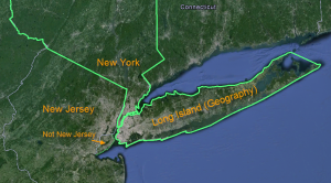 New York/ New Jersey Geography, which does not match reality.