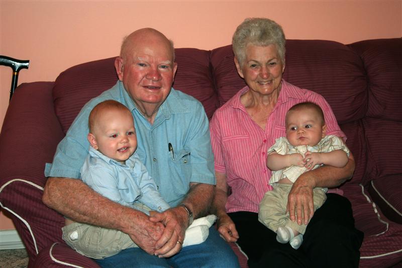 With Great Grandma and Grandpa