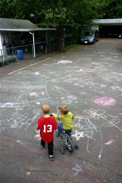 Back Yard Chalk Drawings