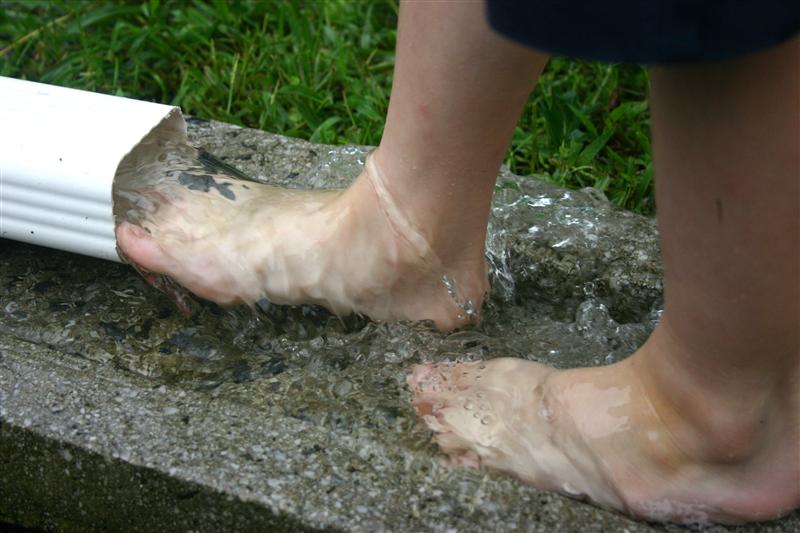 Washing Off Feet